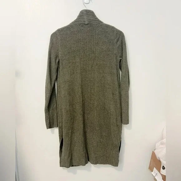 BAREFOOT DREAMS CozyChic Lite Catalina Long Cardigan Olive Green XS Petite - Picture 4 of 6